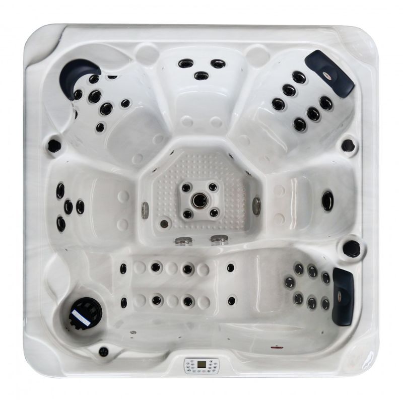 Zunanji masažni bazen OASIS MAXI - Beli marmor 210x210x95 cm