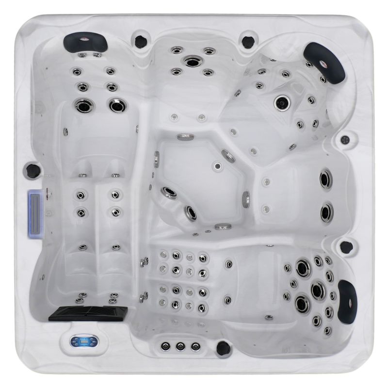 OUTDOORPOOL HAWAII WHITE MARBLE+AD +ST 220X220X95 CM