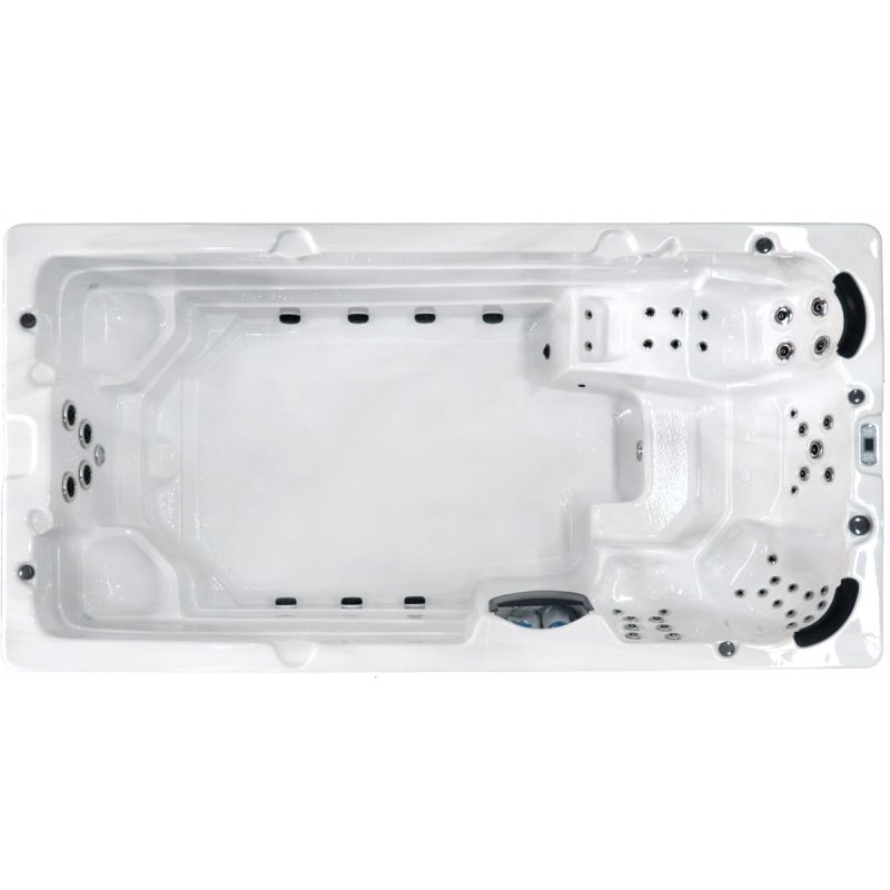 Plavalni masažni bazen MENORCA - Beli marmor 450x228x131 cm