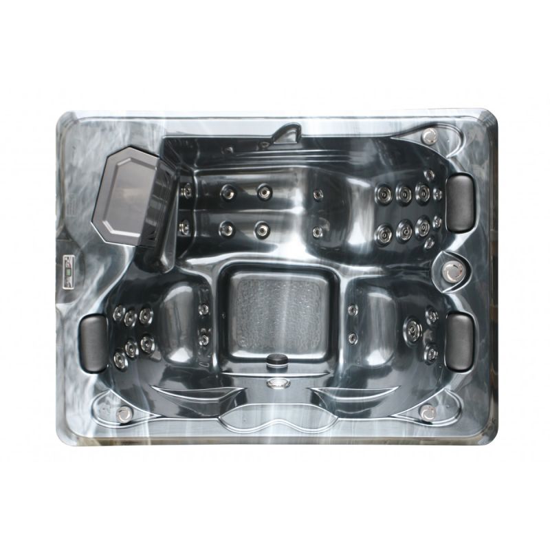 Zunanji masažni bazen FIJI - Sivi marmor 210x160x80 cm