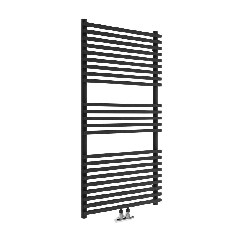 TRIENT fürdőszobai fűtőtest, fekete, 652 W