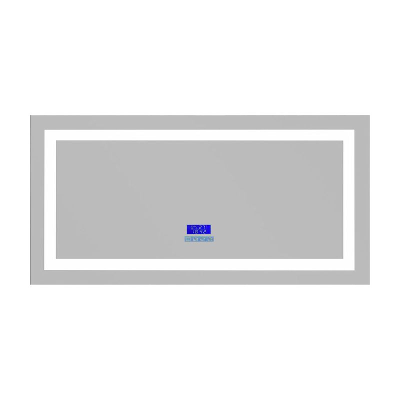 Sanotechnik - Ogledalo s indirektnim osvjetljenjem, sat, antifog i bluetooth 120x60cm