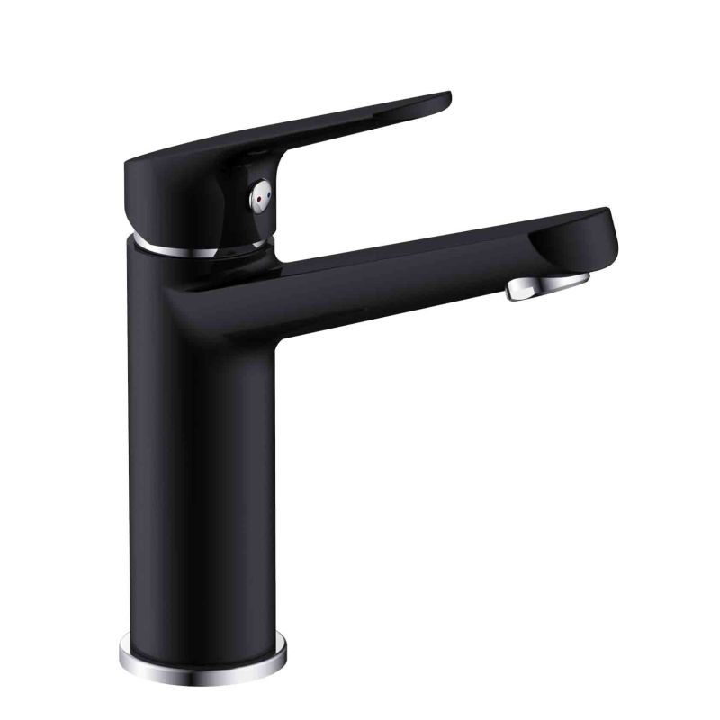 SANOSOHO pipa za umivalnik mat črna