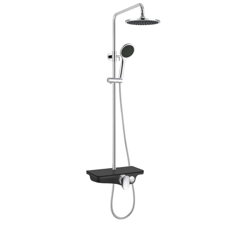 Überkopfbrausestangen Set schwarz