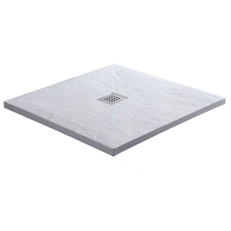 Eck-Brausetasse KRETA weiß  90x90cm