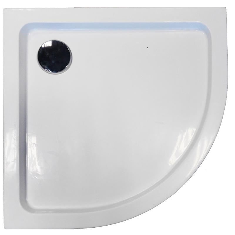 Sanotechnik - Rund-Brausetasse m.fixer Sch.80x80x12cm weiß