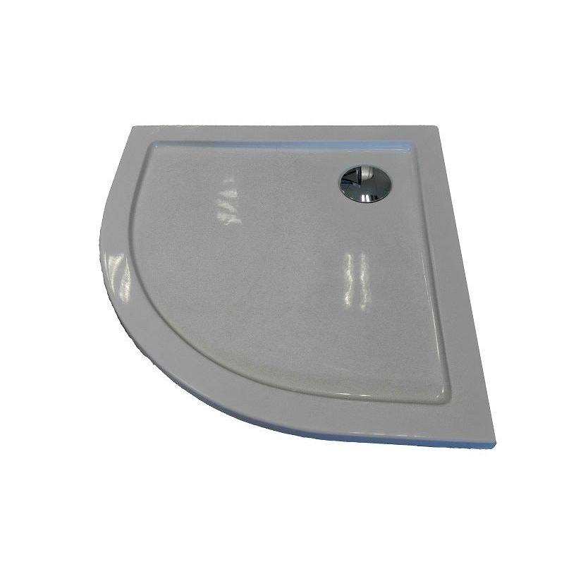 Rund-Brausetasse ZEUS 80x80x4cm weiß