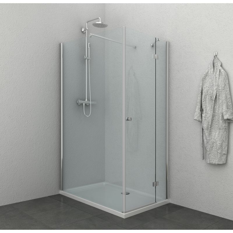 Vrtljiva vrata za tuš kabino krom 117-119x195cm