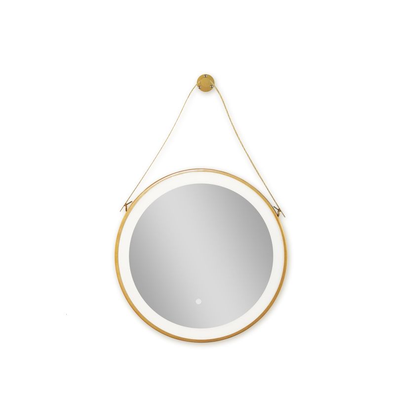 Spiegel m. indirekter Beleuchtung 60x60cm in gold