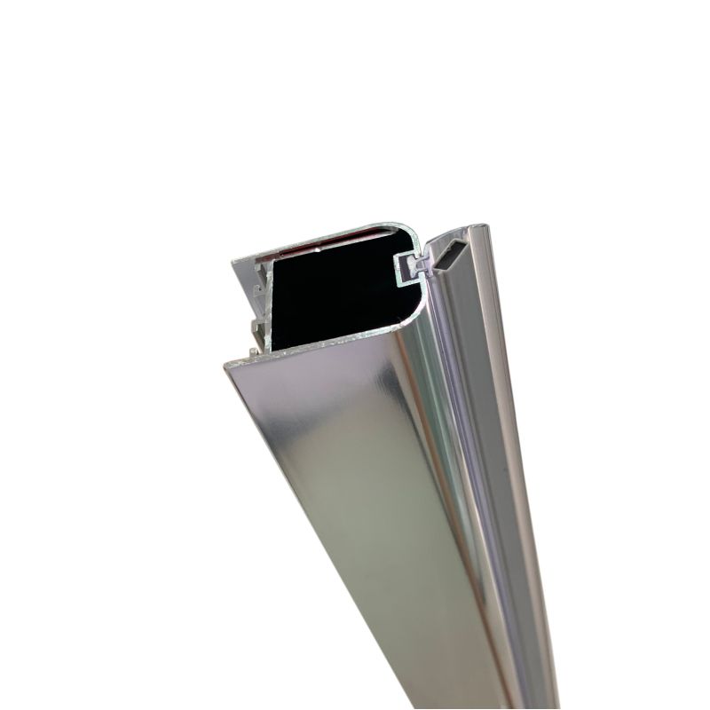 Wandprofil chr.inkl.Magnetdichtung   3,4-4,5x195cm